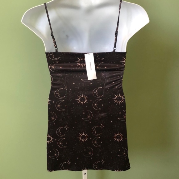 Urban Outfitters Ladies Black Celestial Sun Moon Stars Pullover Mini Dress S-p - Picture 11 of 16